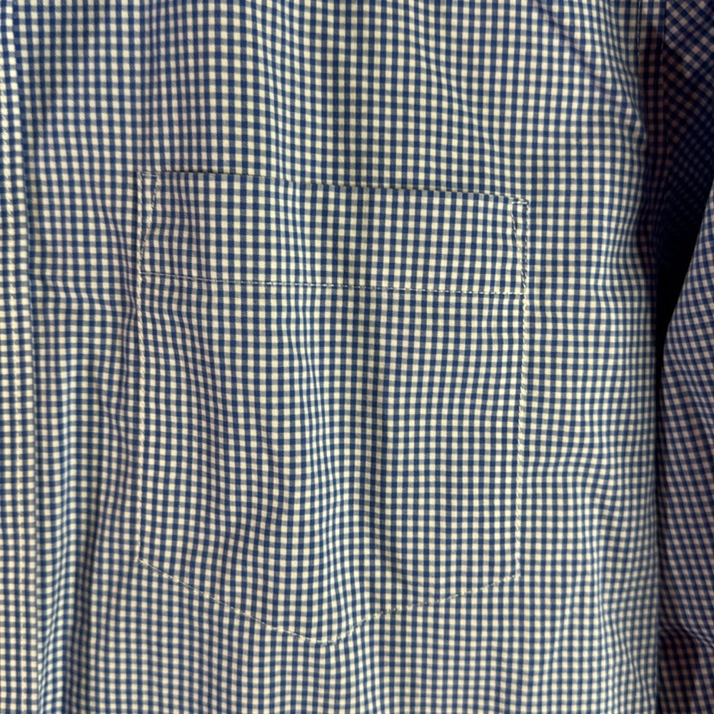 J.Crew Men's Blue Checkered Shirt size medium button-down - Picture 3 of 6